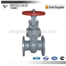 GOST carbon steel pn16 flanged oil pipe fitting cuniform stem gate valve company